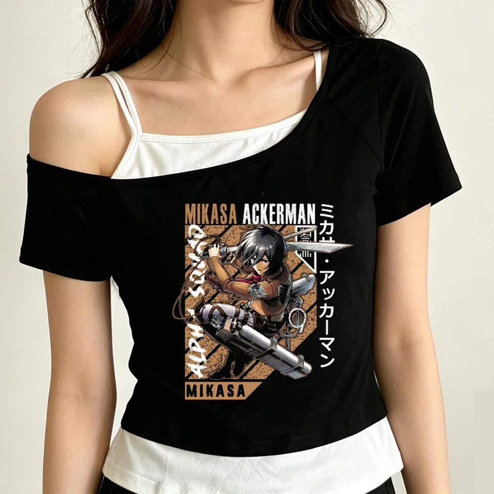 Attack on Titan crop top girl clearance sales cheap meme cutecore shirt gyaru gothic graphic