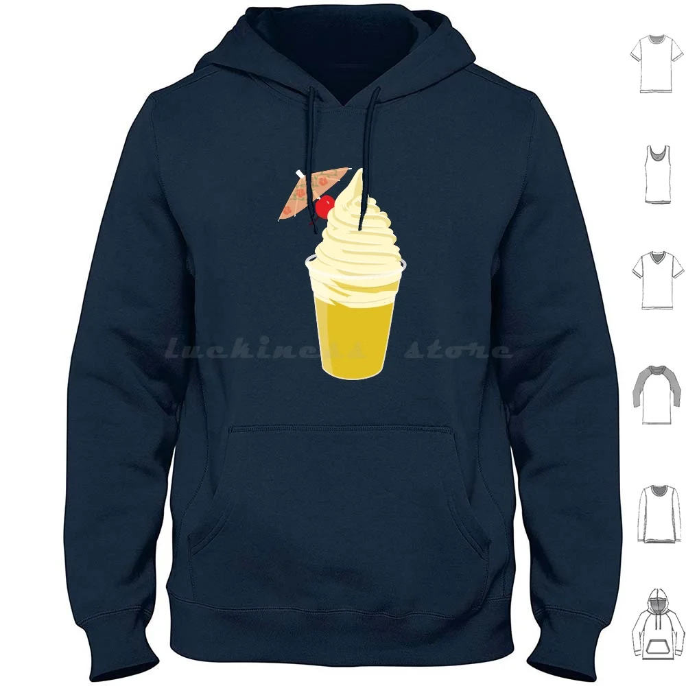 Dole Whip! Hoodies Long Sleeve Dole Whip Ice Cream Parks Haiwaii Dole World Adventureland Tiki Snacks Snack Dole Float