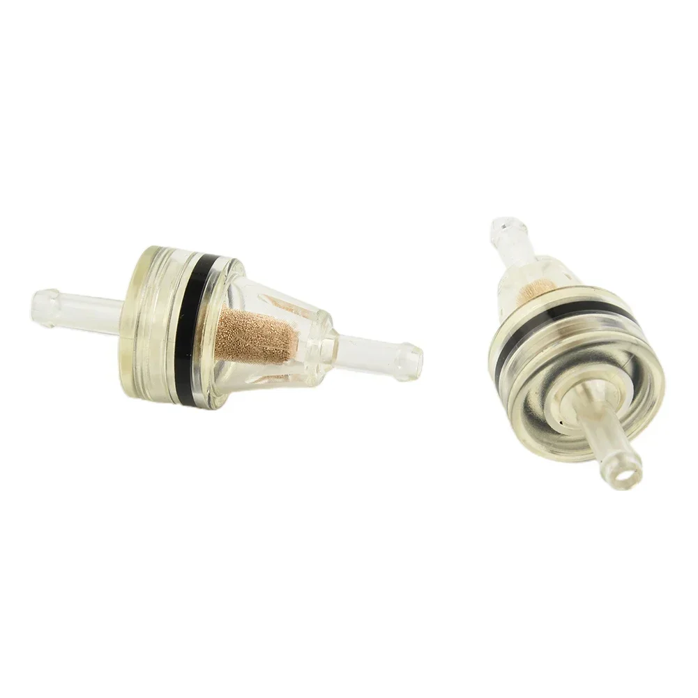 2pcs 6mm Small Plastic Universal Motorcycle Gas Petrol Fuel Oil Filter Mini Motorcycles Inline Fuel Filter For Petrol Engines