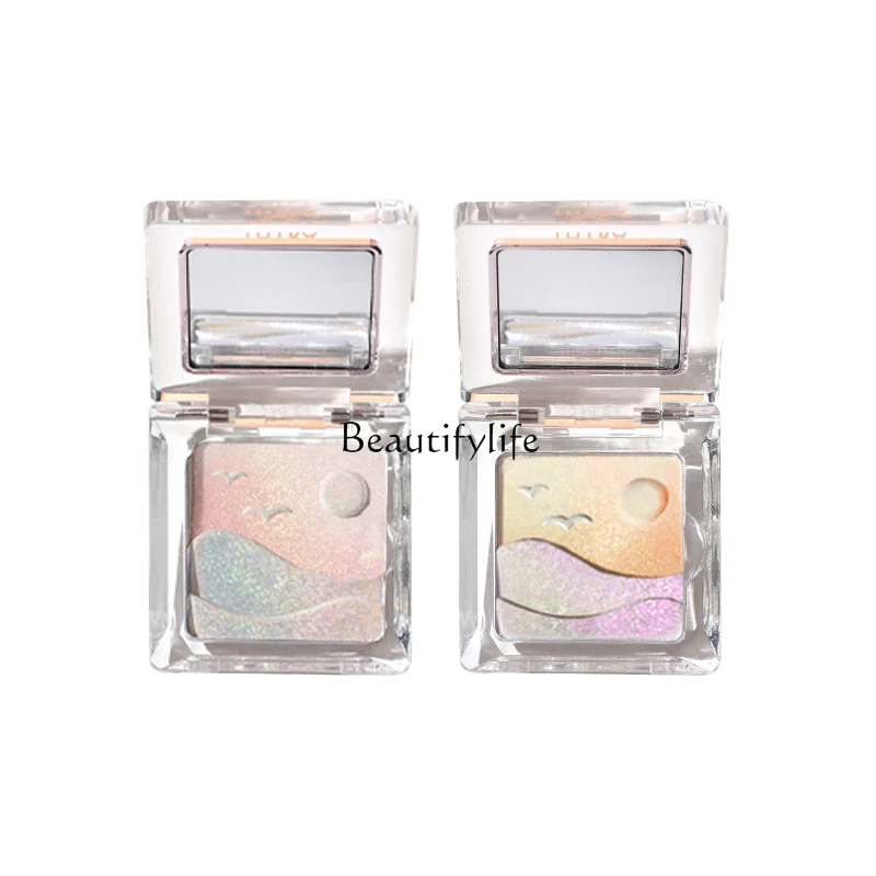 Two-Color Highlight Face Brightening Diamond Pearlescent Glitter Polarized Makeup Palette