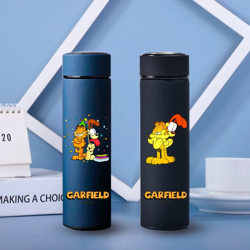 500ML Garfield Cartoon Portable Large Capacity Water Cup 304 Stainless Steel Leak Proof Cup Student Sports Travel Water Bottle