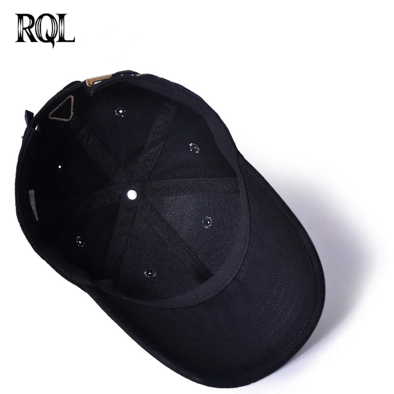 Men\'s Baseball Cap Black Fashion Brand Summer Hat Solid Color Tracker Cap Adjustable Snapback Dad Hat Sport Embroidery Letter