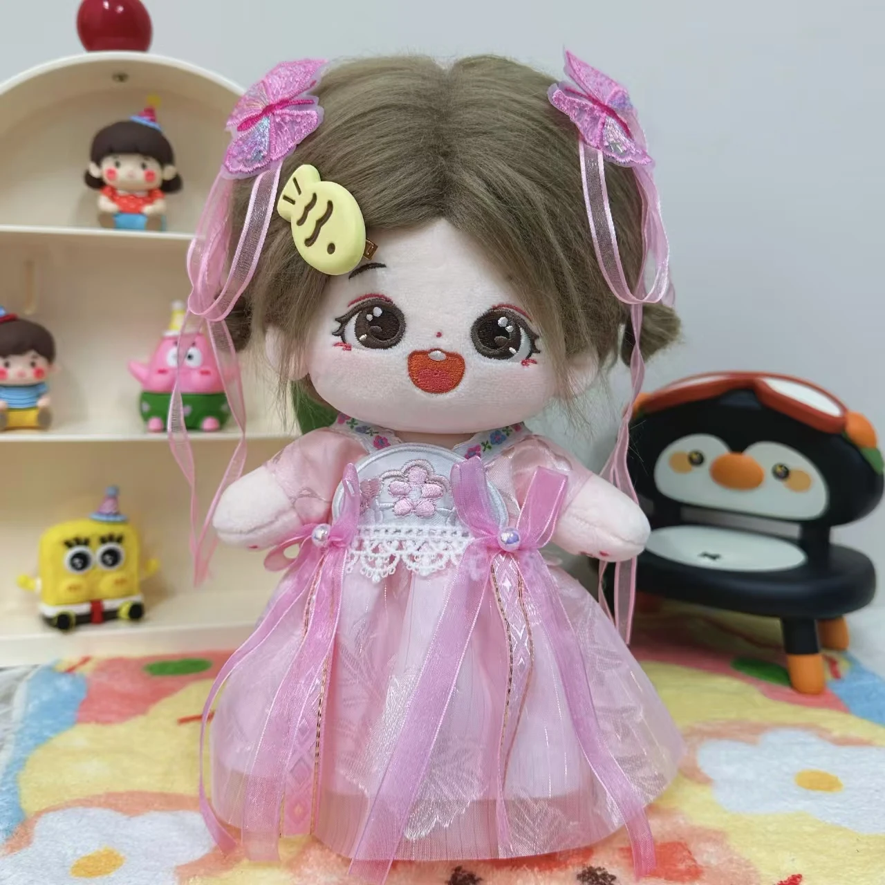 Love and Deepspace 20CM Doll Sweet and cute suspender dress princess dress Lolita with headdress and socks decoration Clothes