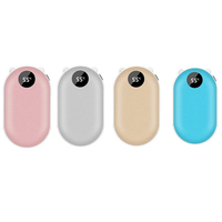 HOT-2 In 1 Pocket Hand Warmer Heating Pad USB Rechargeable Digital Mobile Power Bank Charger Mini Electric Heater Warm