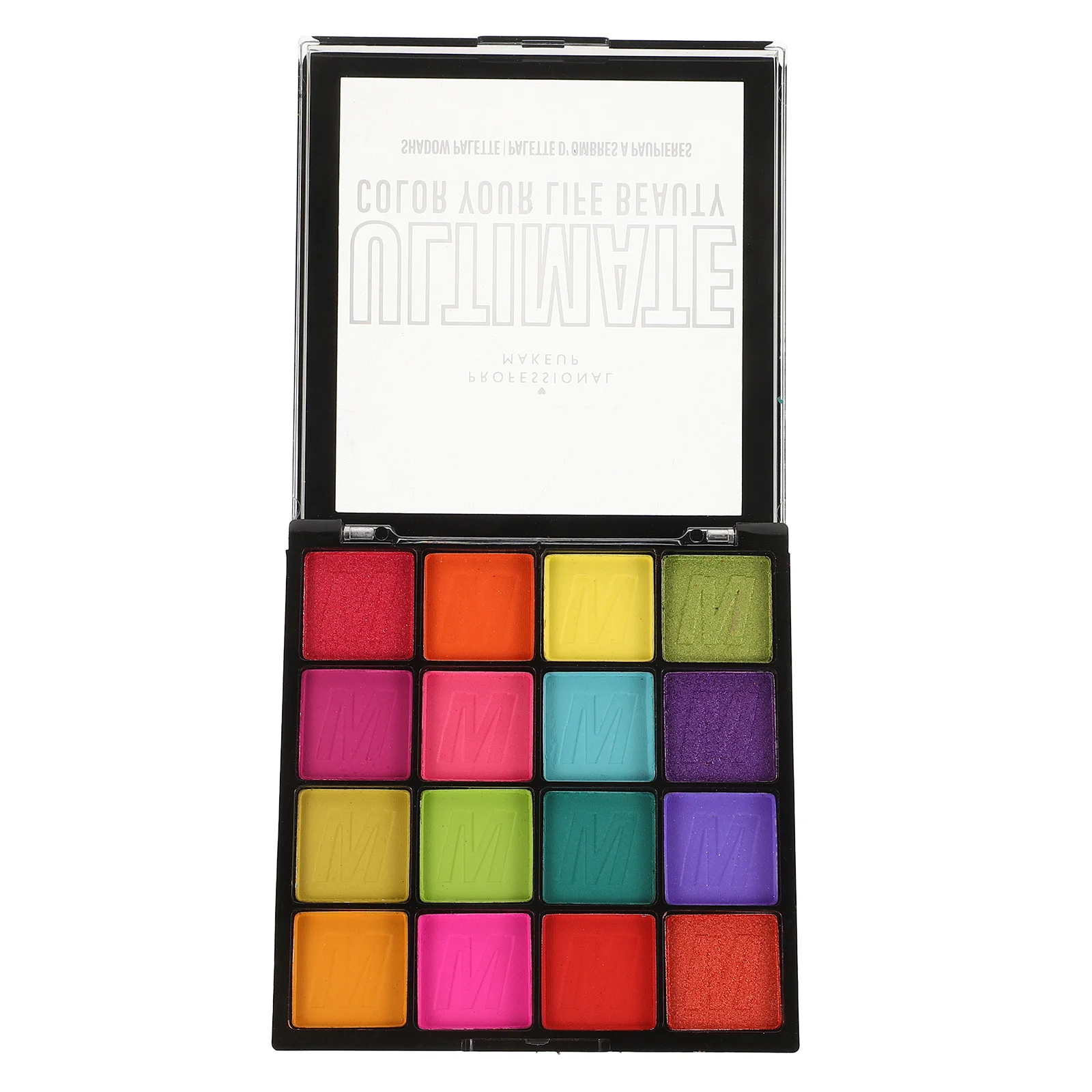 Paleta de sombras de ojos, 16 colores, brillo nacarado, mate, resistente al agua, paleta de maquillaje colorida brillante para el Festival de Halloween