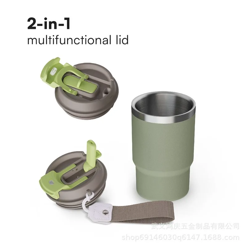 5PCS Lot Double Layer Stainless Steel 304 Insulated and Cold Water Cup Wide Mouth Coffee Thermos Cup