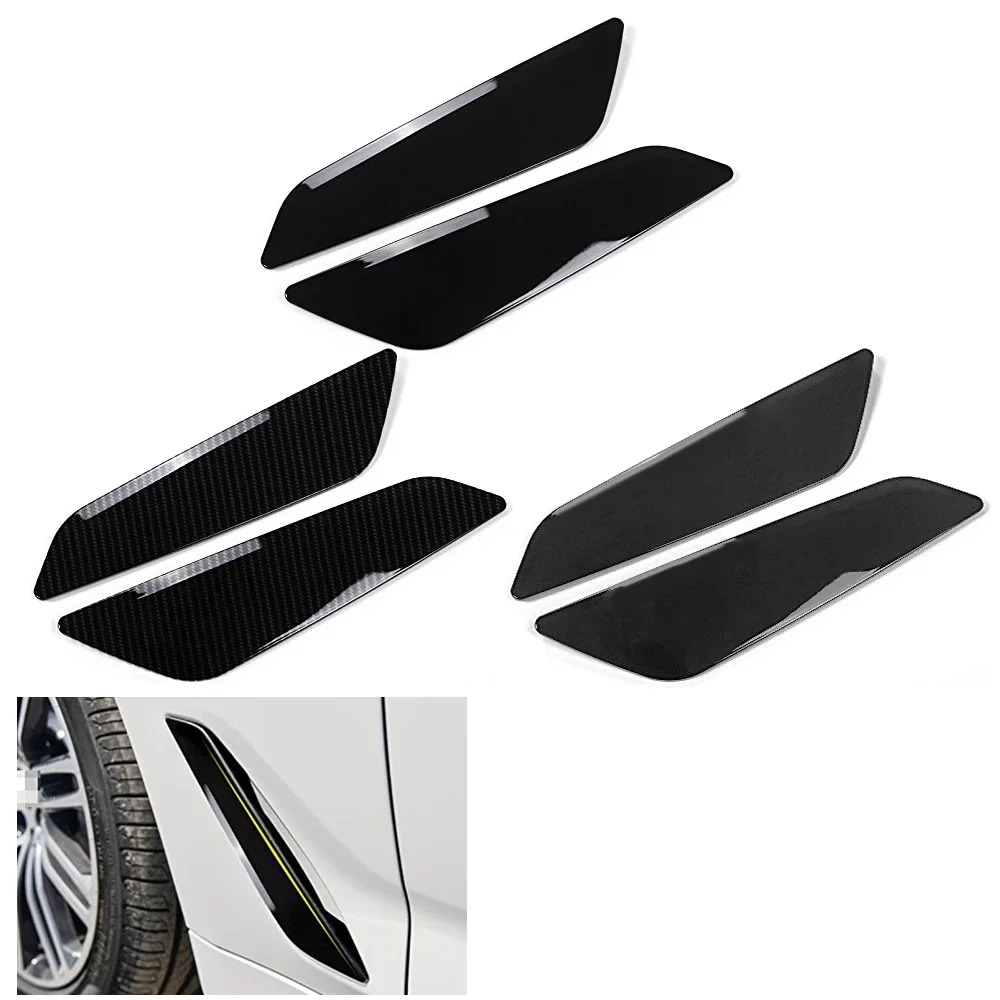 

2PCS Shark Gill Fender Vent 3D Decor Stickers Fit BMW G30 5 Series 17-21 Exterior Trim Parts
