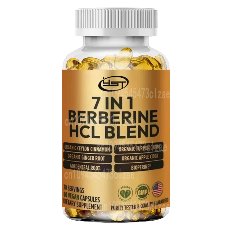 Containing Berberine HCl Organic Ceylon Meat 400mg Organic Ginger Organic Apple Vinegar Vegetarian Capsules