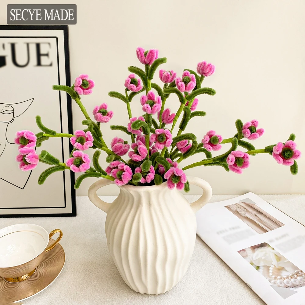 

1PC Beauty Peach Blossom Simulation Flower Valentine's Day Gifts for Girlfriend Artificial Flower Home Decoration Ornament K91