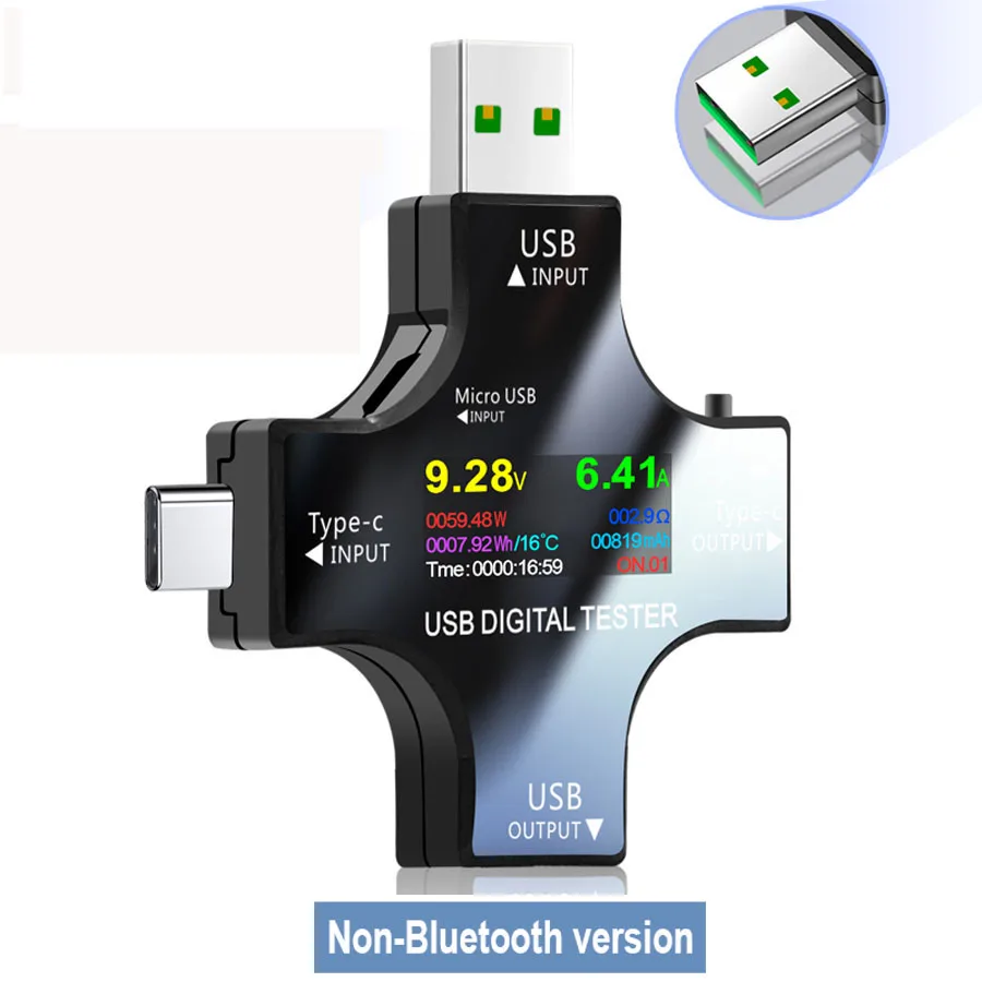 12 w1 kolorowy tester USB DC woltomierz cyfrowy napięcie napięcia typu C miernik amperomierz wykrywacz wskaźnik power bank ładowarka