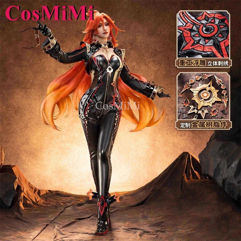 CosMiMi Game Genshin Impact Mavuika Cosplay Costume Gorgrous Elegant Battle Uniforms Carnival Party Role Play Clothing S-XL New