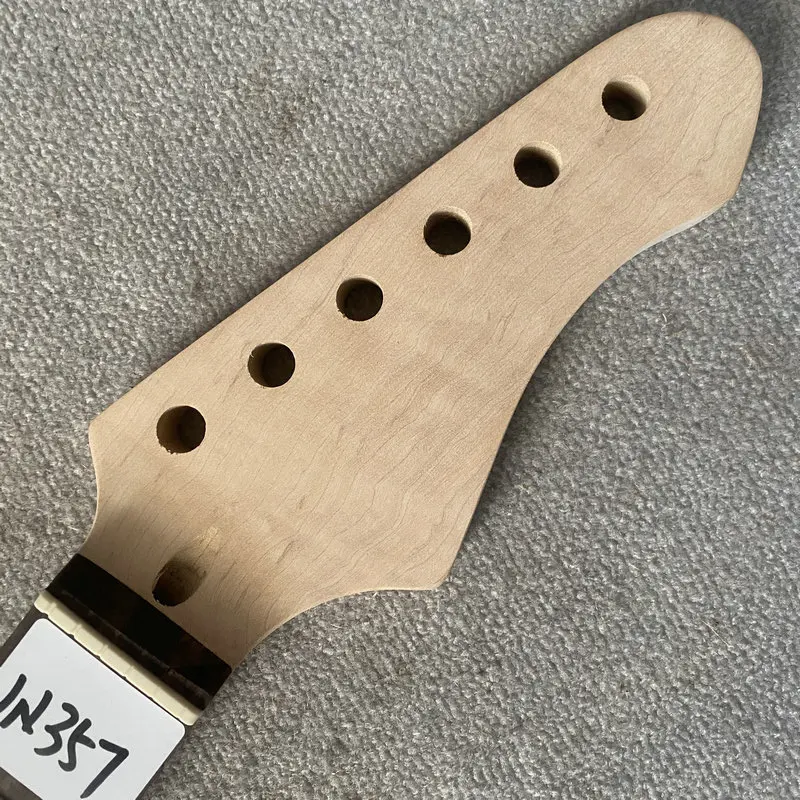 LN357 ST Electric Guitar Neck DIY Part - 22 Frets Right Hand Maple/Rosewood 648MM Scale Length - Guitar Building Kit