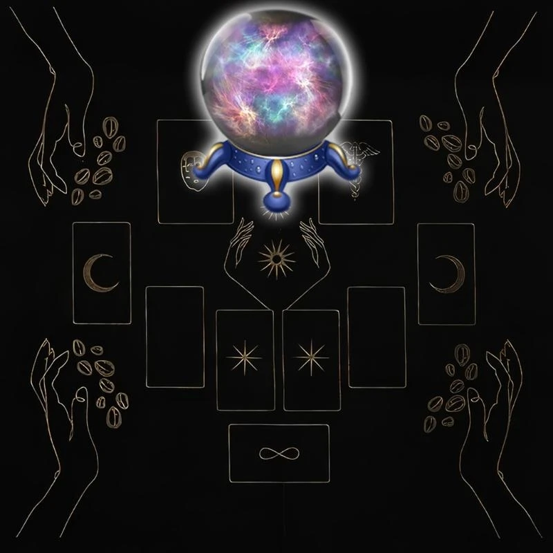 

Коврик для скатерти Таро, 50x50/60x60/75x75 см, настольная игра для гадания, карточный коврик для оракулов