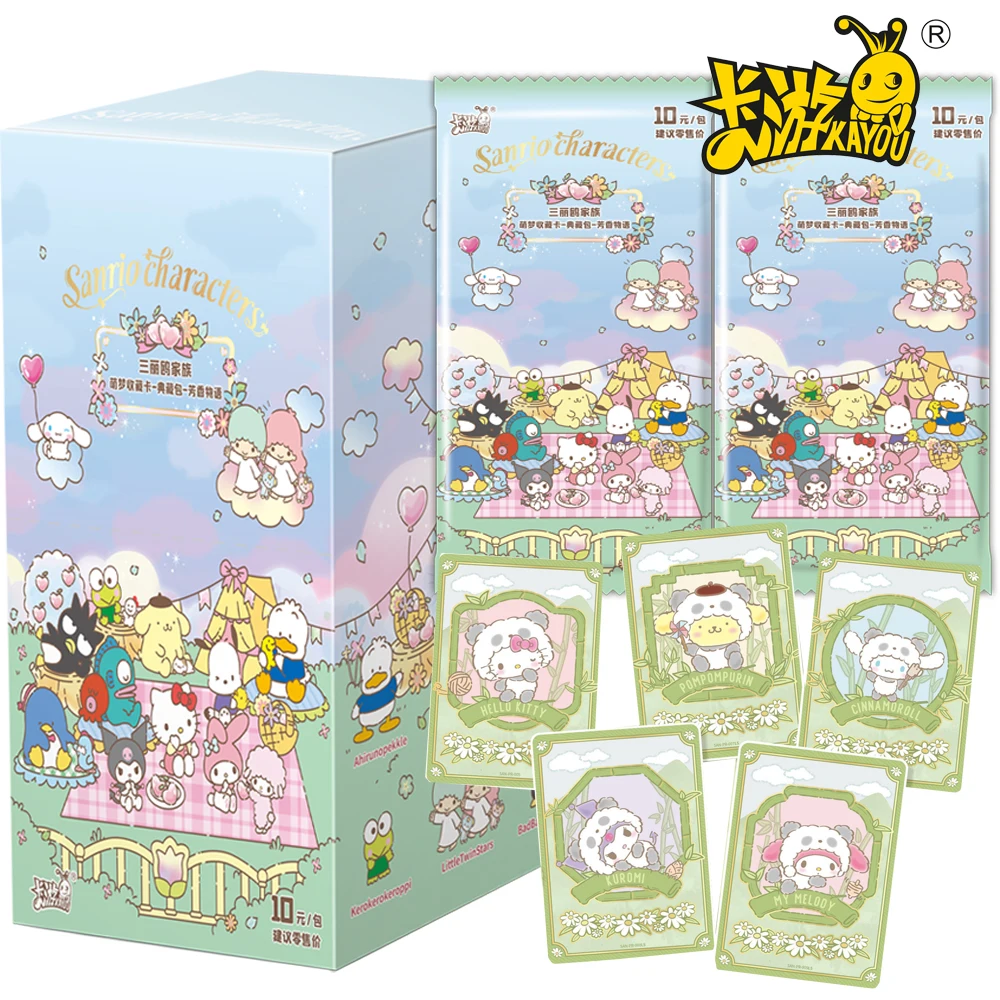 

KAYOU Sanrio Collection Cards Kuromi Cinnamoroll Hello Kitty Aromatic Story Series Cute Cartoon SSR GR AR Cards Kids Fun Gifts