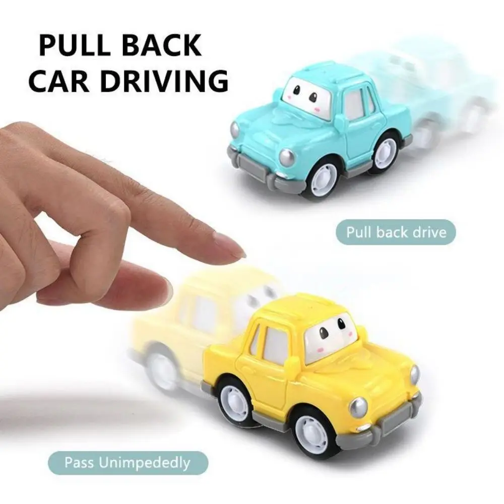 3 Color Q Version Simulation Blue Sedan Vehicle Children's Pull Back Toy Inertial Car Model Kids Boy Birthday Gift Wholesale