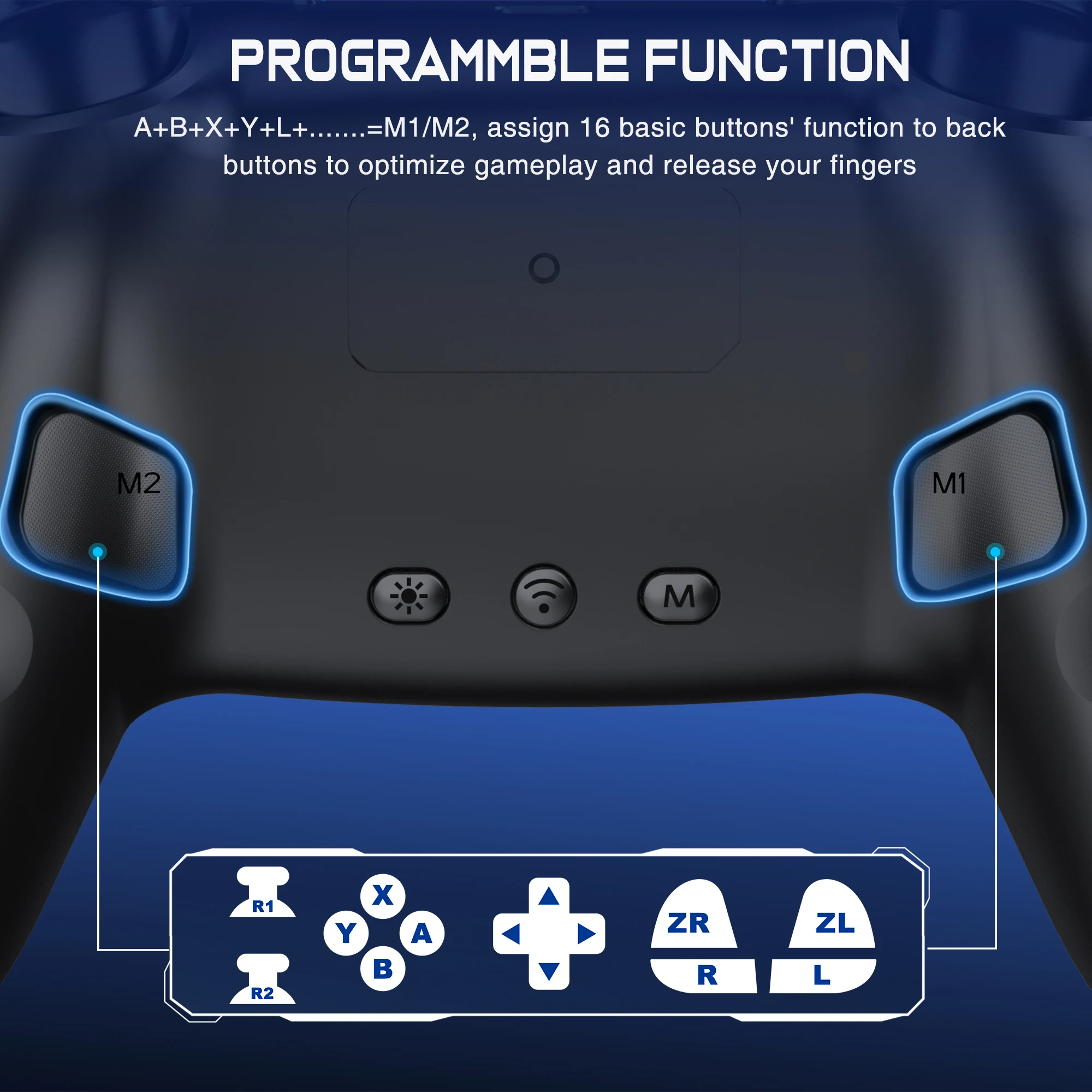 BEBONCOOL NC300 وحدة تحكم ألعاب مزدوجة القاعة RGB Light وحدة تحكم لاسلكية للتبديل/OLED/Lite/Android/IOS/PC/Steam gamepad #3