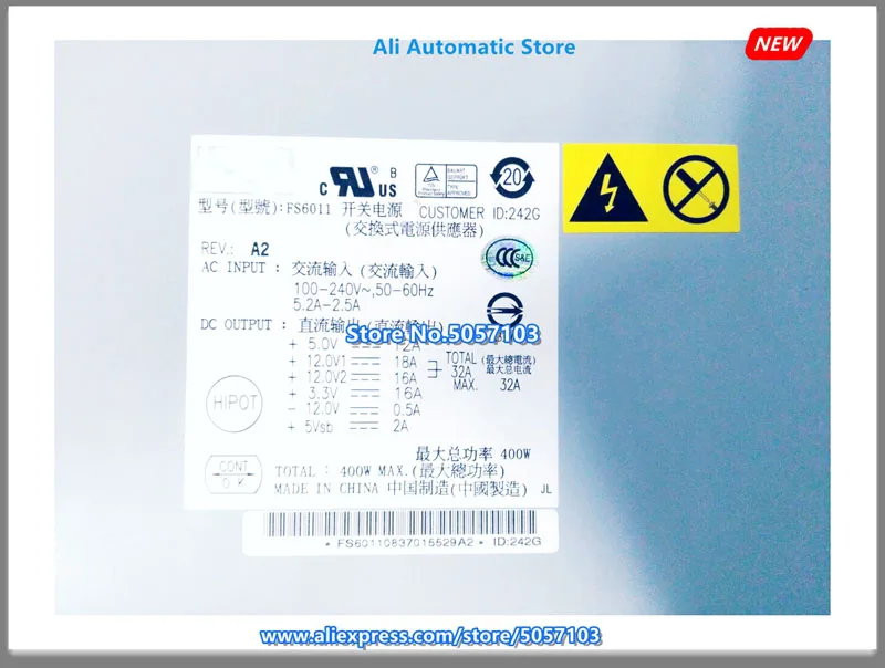 Brand New Original FS6011 Switching Power Supply Switching Power Supply Rated 400W 1U