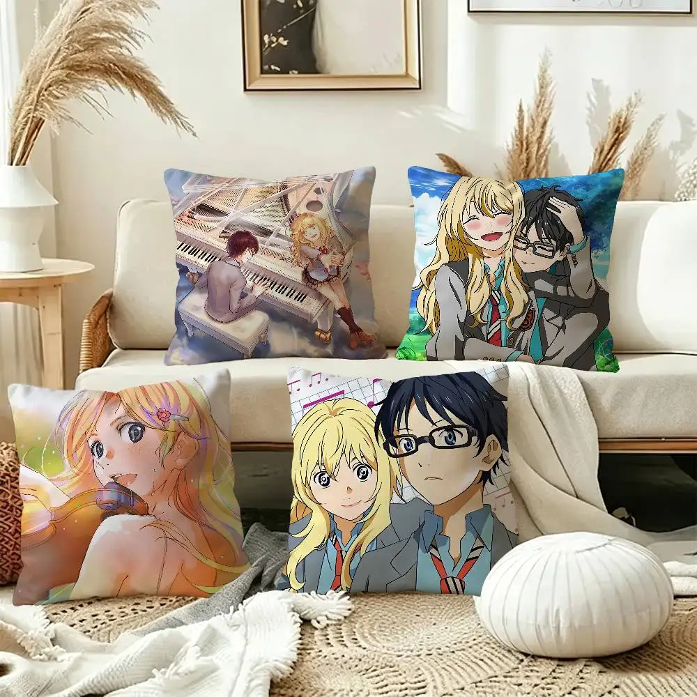Your Lie in April Maple Design Cushion Cover Happy Autumn Harvest decor Holiday Decorati Pillow Cover