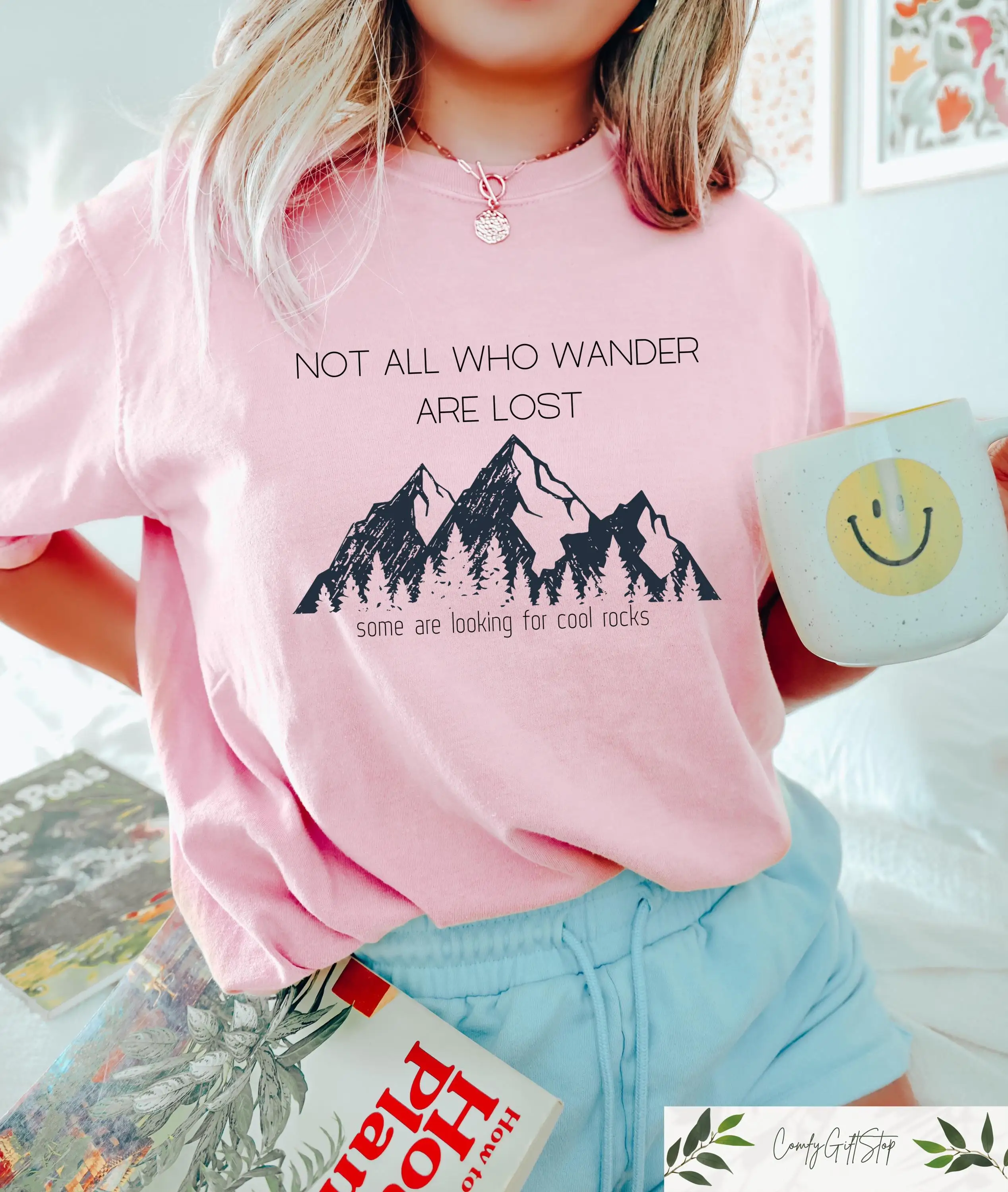 Not All Who Wander Are Lost Tshirt, Rock Collectors Shirt, Rock Enthusiast  Geologist Gift, Rock Hound Crewneck, Hiking Tee