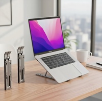 Portable Aluminum Laptop Stand - Foldable Holder for 10-15.6 Inch Macbook Air Pro Xiaomi