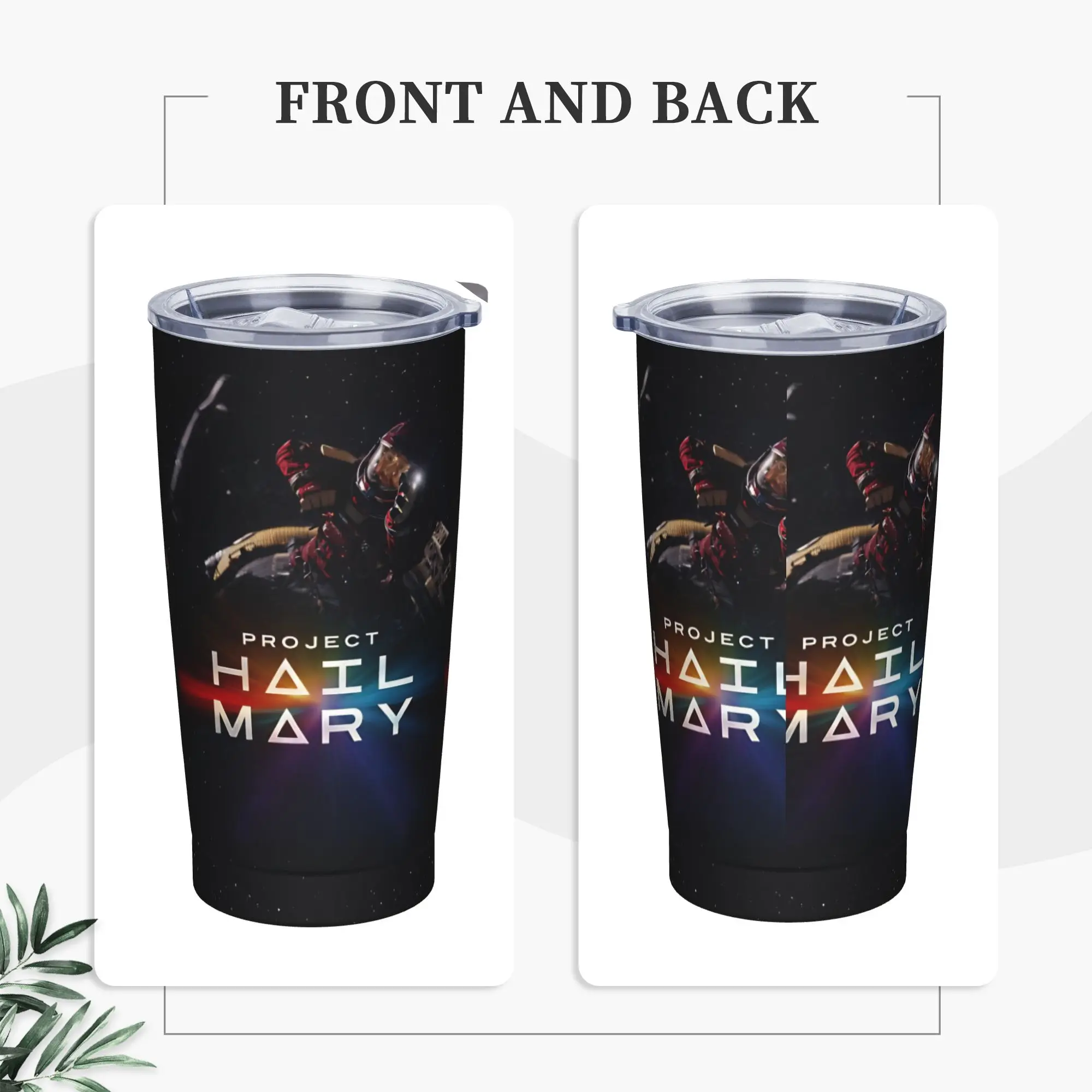 Project Hail Mary Alternative Astronaut Insulated Tumbler with Straws  Vacuum Thermal Mug Double Wall Hot Cold Drinks Cup, 20oz