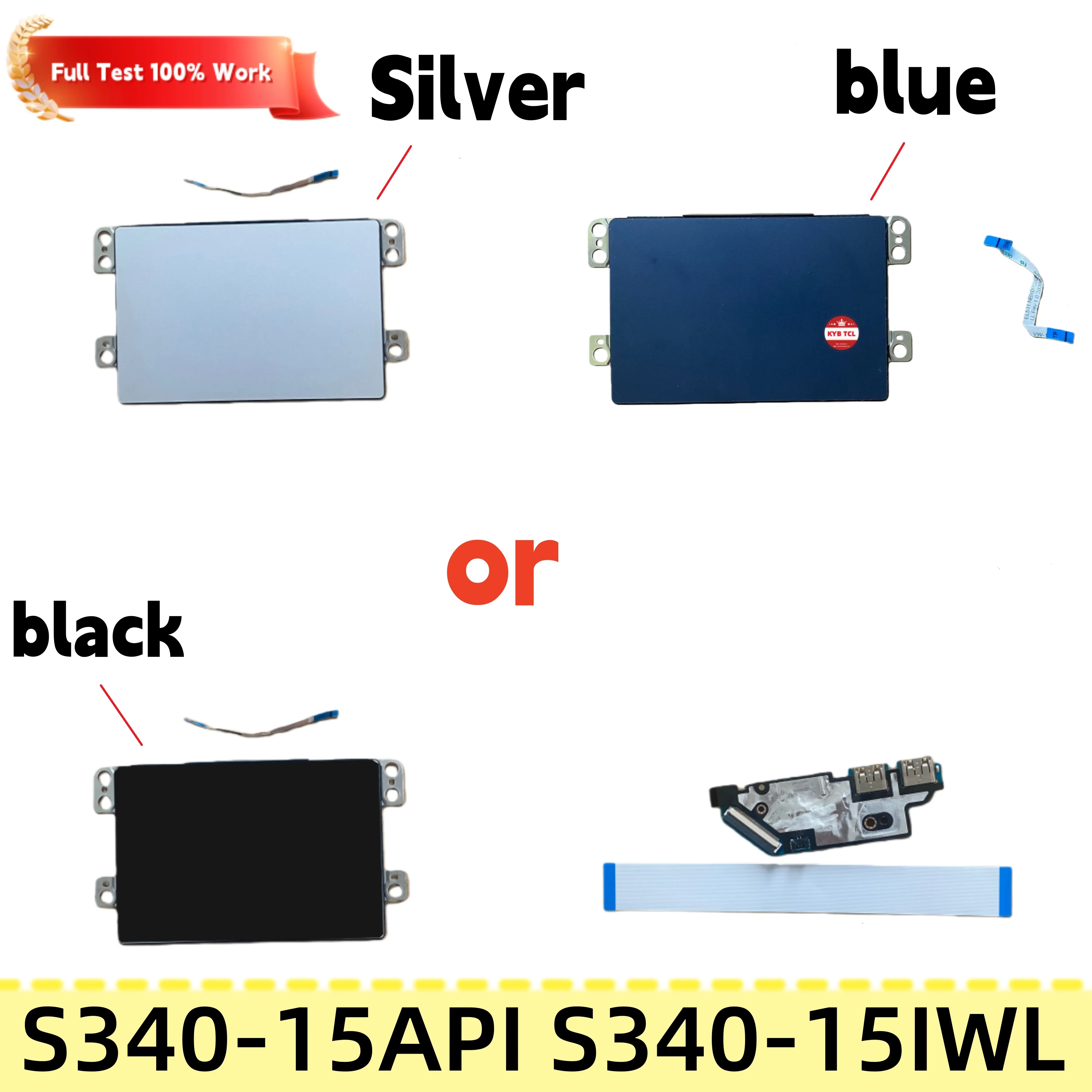 Panel táctil o cable o placa de botón de encendido USB LS-H131P PK37B00RC00 NBX0002GA00 PK37B00RB00 SA469D-22H9 NBX0002G900 para Lenovo IdeaPad S340-15API S340-15 S340-15IWL