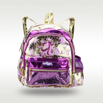 Australia smiggle plecaki przedszkole tornister dziewczyny plecak dla dzieci pluszowe dziecięce złoty jednorożec 1 2 3 4 lata 11 cali