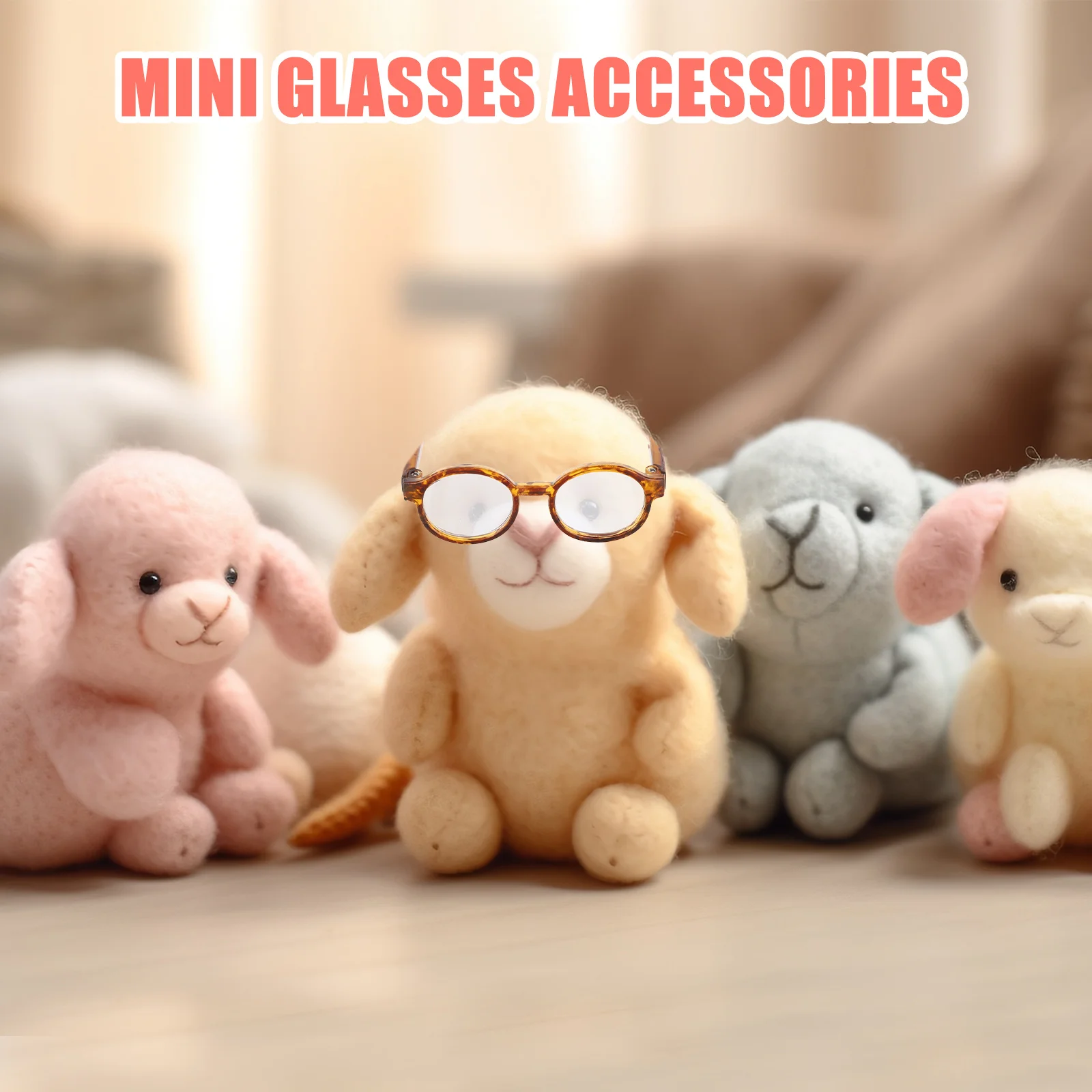 

5pcs Mini Glasses For Realistic Miniature Eyeglasses Accessories Tiny Plastic Glasses Props For Dress Up Diy Crafts Decor