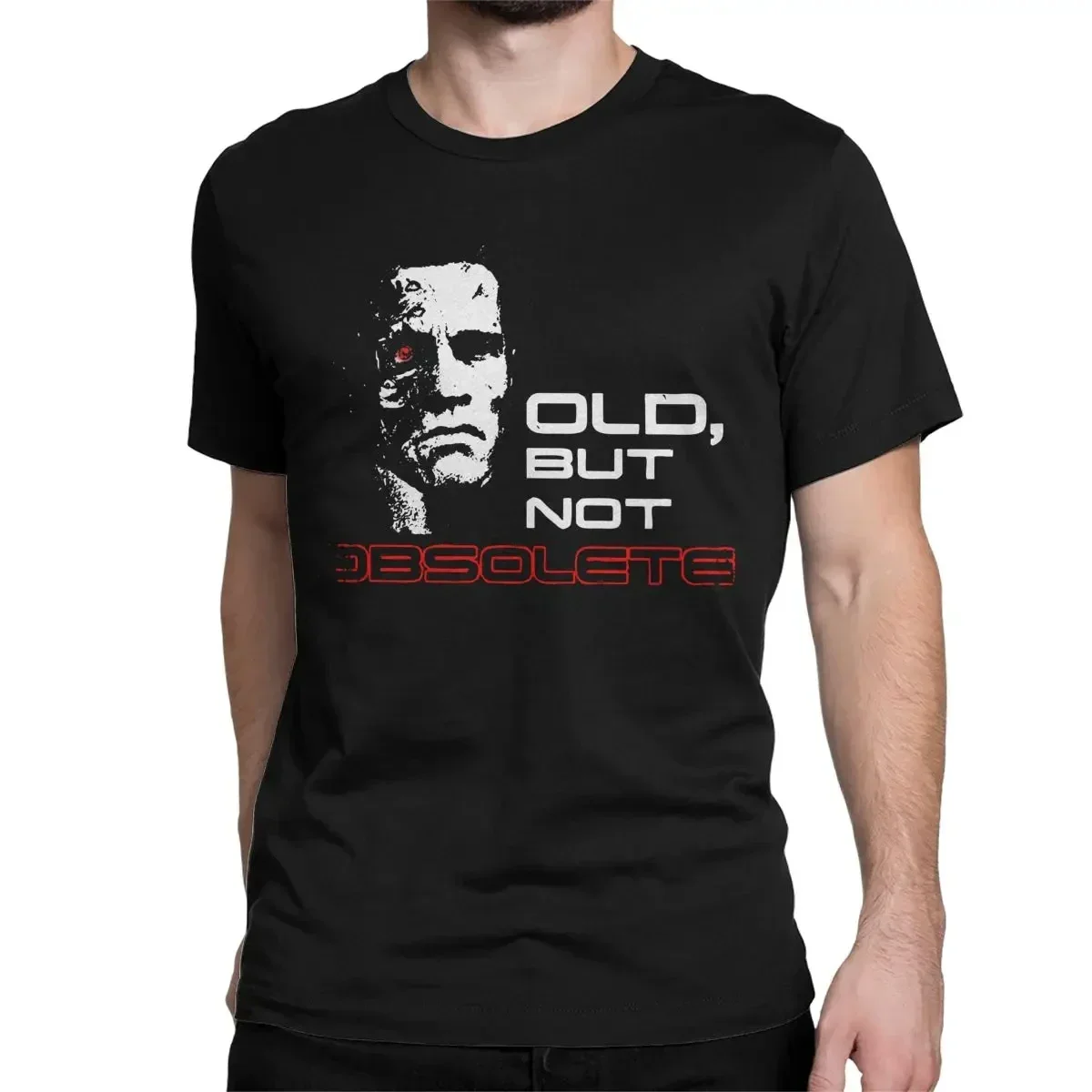 Men's T-Shirt Terminator Classic Old But Not Obsolete Cotton Tee Shirt Short Sleeve T Shirt Round Collar Clothes Unique
