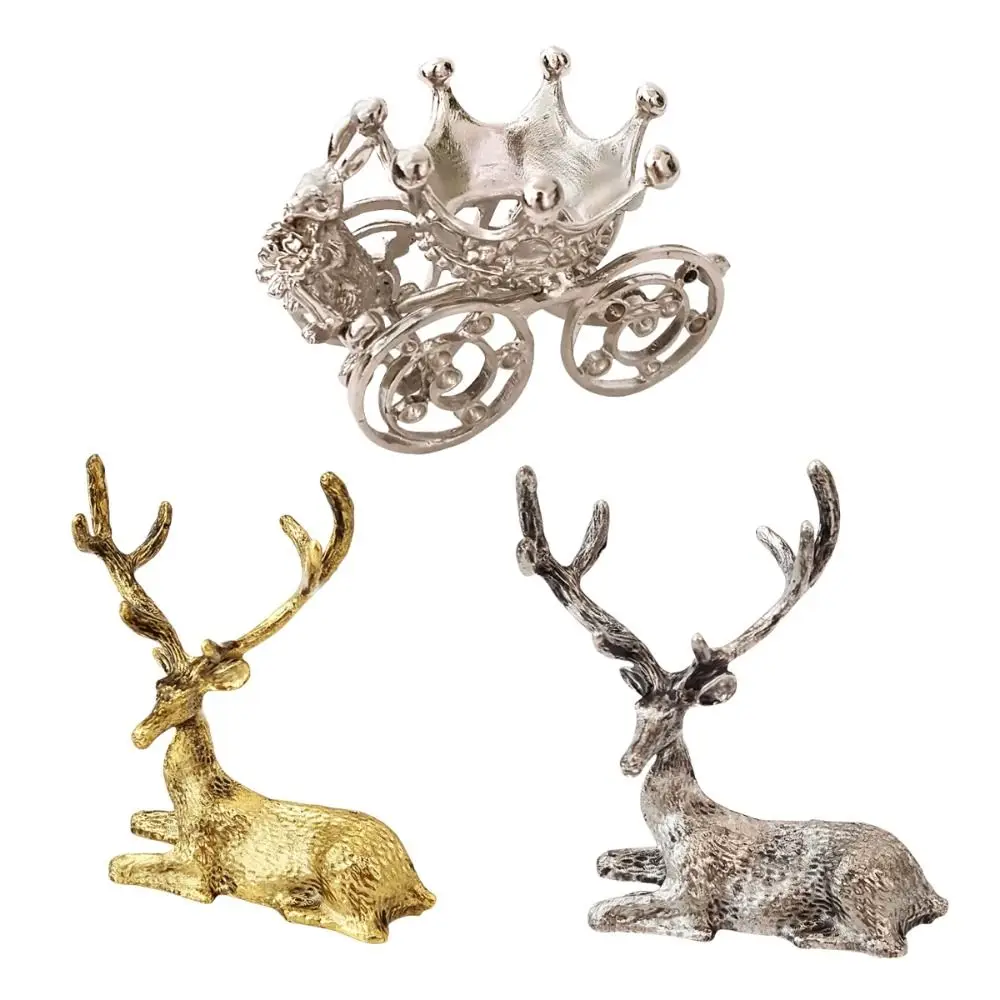 شخصية النقل كريستال الكرة حامل عرض معدني كريستال الكرة قاعدة الأيائل قرن الوعل قلادة حامل مجوهرات الديكور