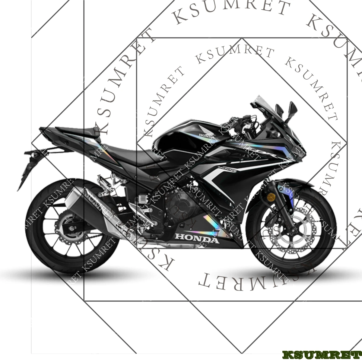 لهوندا CBR400R دراجة نارية ملصق شعار خزان الوقود ملصقات الشارات #5