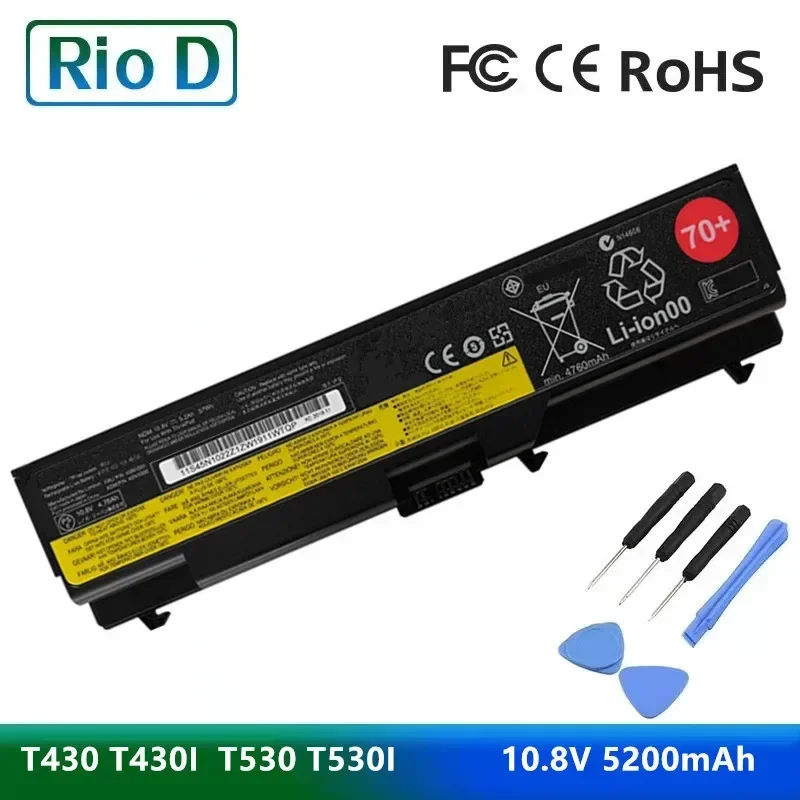 Laptop Battery For Lenovo ThinkPad T420i T420 T430 T530 W510 W520 L430 L530 W530 W530I E420 E40 SL410K E50 E420 E425 E520 E525