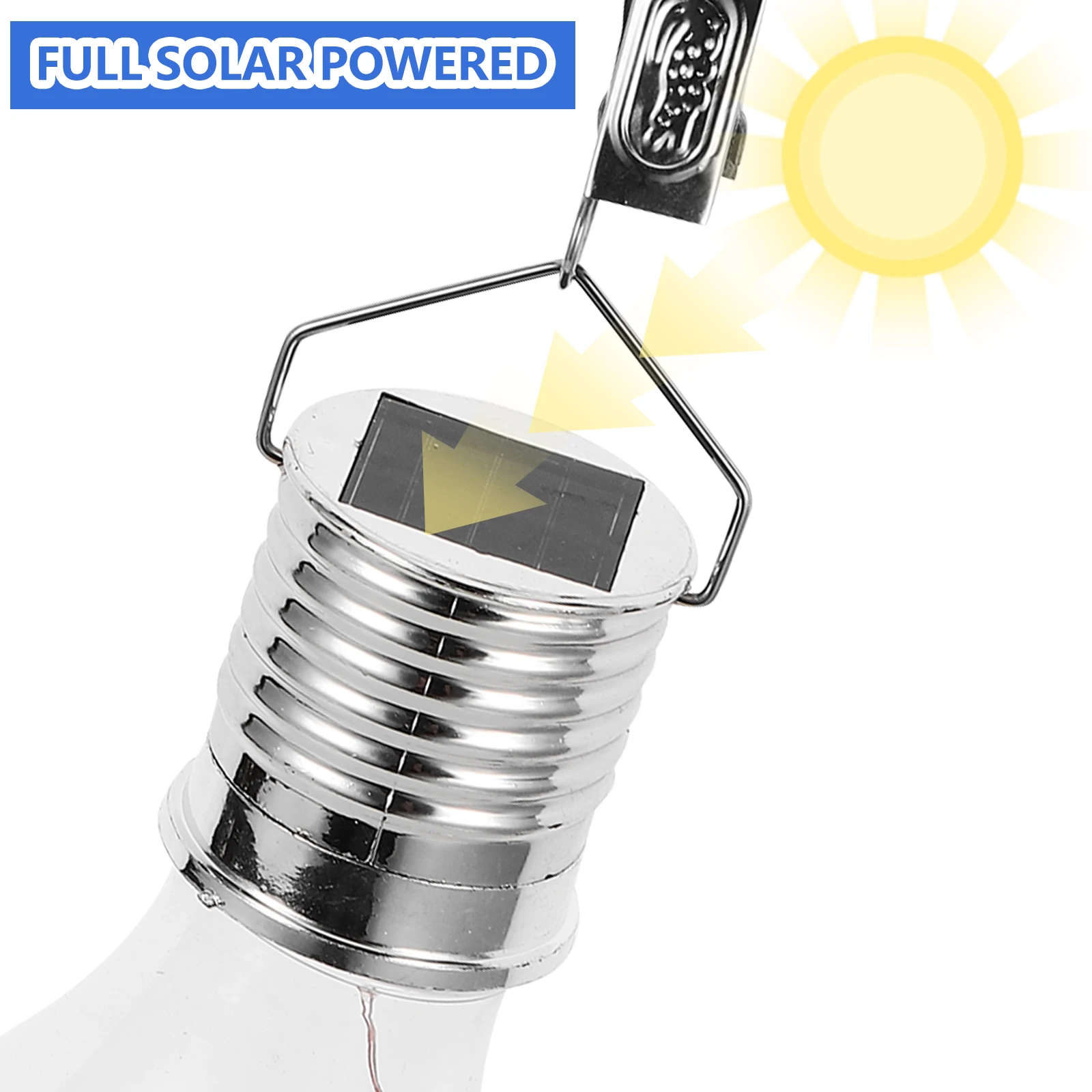 

Solar Hanging Light Bulb Full Solar Powered LED Outdoor Garden Decoration Clip Design Portable Adorable For Lawn Yard Patio No