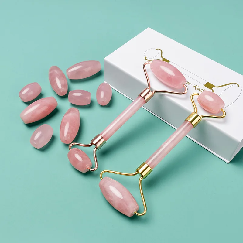 

Порошковый хрустальный валик, нефритовый роликовый массажный палочка, порошковый кристалл, двойная головка, роликовый массажер, нефритовый массаж, косметический бар