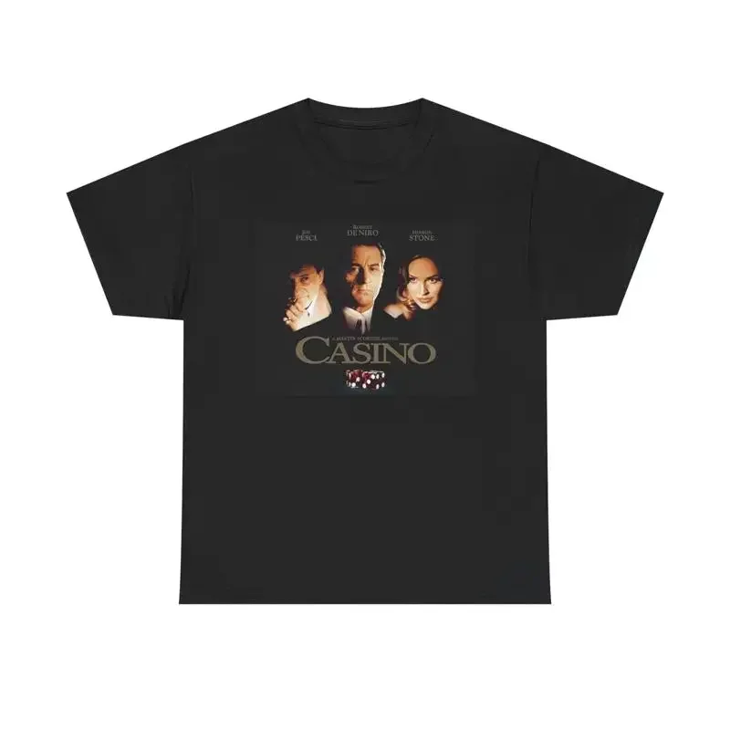 Casino Movie Poster T Shirt Las Vegas Retro Deniro Mobster Heavy Cotton 1