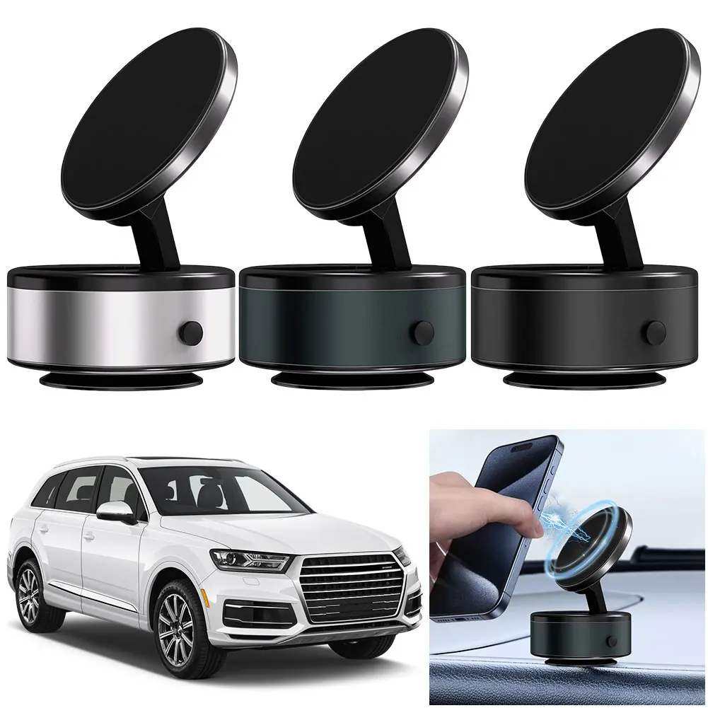 

Car Magnet Phone Mount 360° Rotation Magnetic Vacuum Suction Cup Phone Holder Magnetic Smartphones Mount for Magsafe Phones