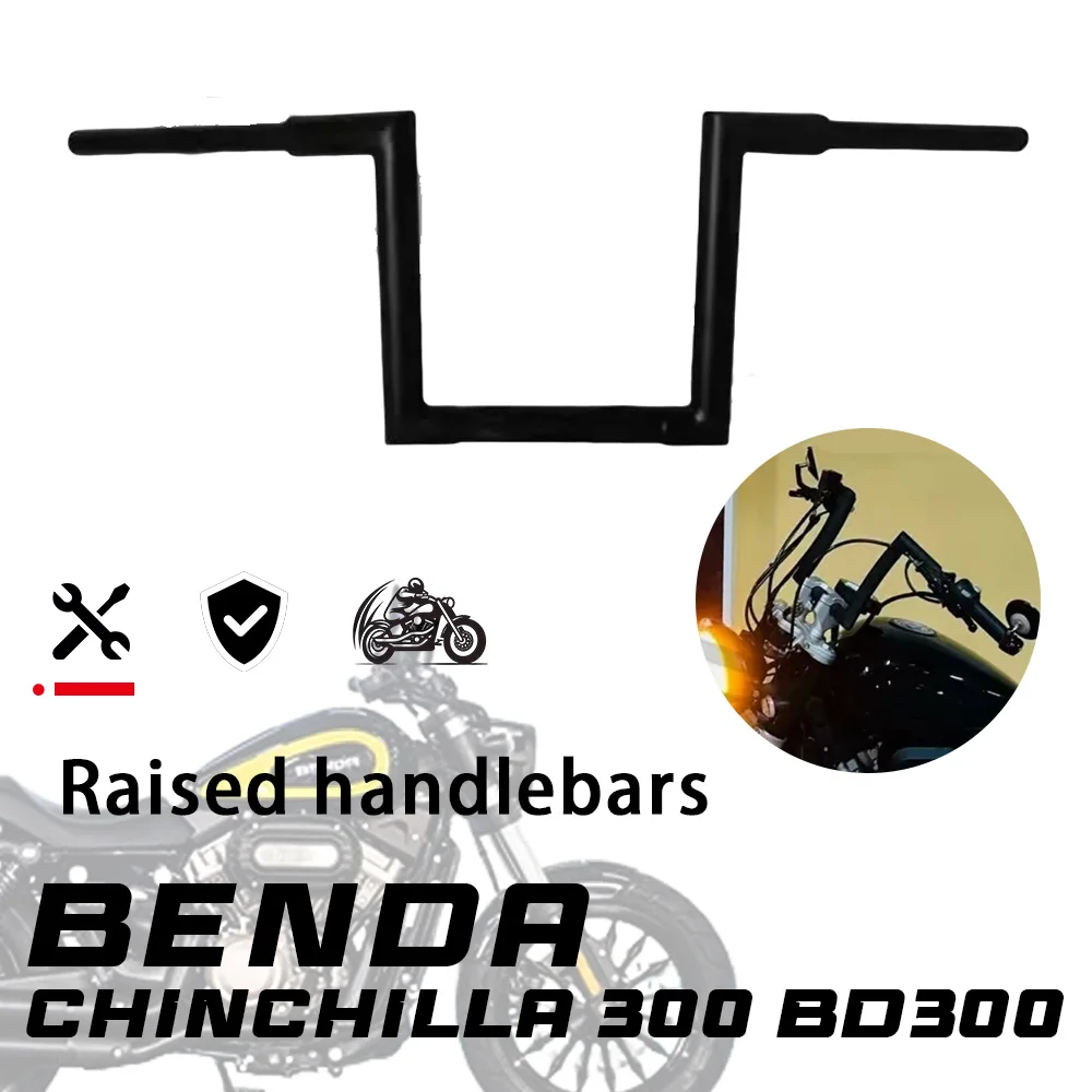 For BENDA Chinchilla 300 BD300 Raised Handlebar Anti-Rust Durable Stable Steering Motorbike Modified Accessories