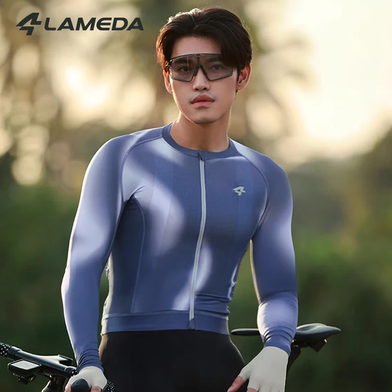 Lameda Men's Spring Long Sleeve Uv Protect Cycling Jersey Mountain Road Bike Shirt Biking Sports Clothing For Mtb Ride