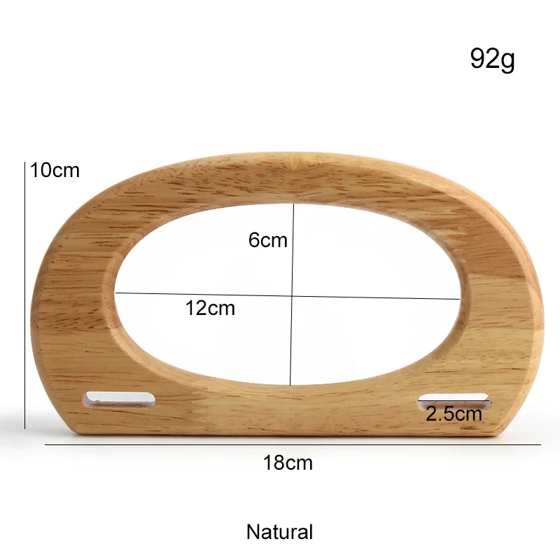 D Forma Alças De Saco De Madeira, DIY Substituição Bolsa, Tote Handle, Cinto De Ombro, Correias Do Saco Da Bolsa, Acessórios Do Punho De Madeira