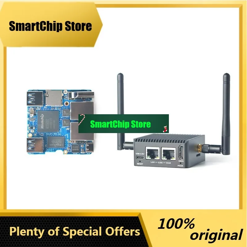 SmCpNanoPi R5C Rockchip RK3568B2 A55 Dual 2.5G Ethernet Port Support M.2 WiFi Module Linux/Openwrt/Debian/Ubuntu