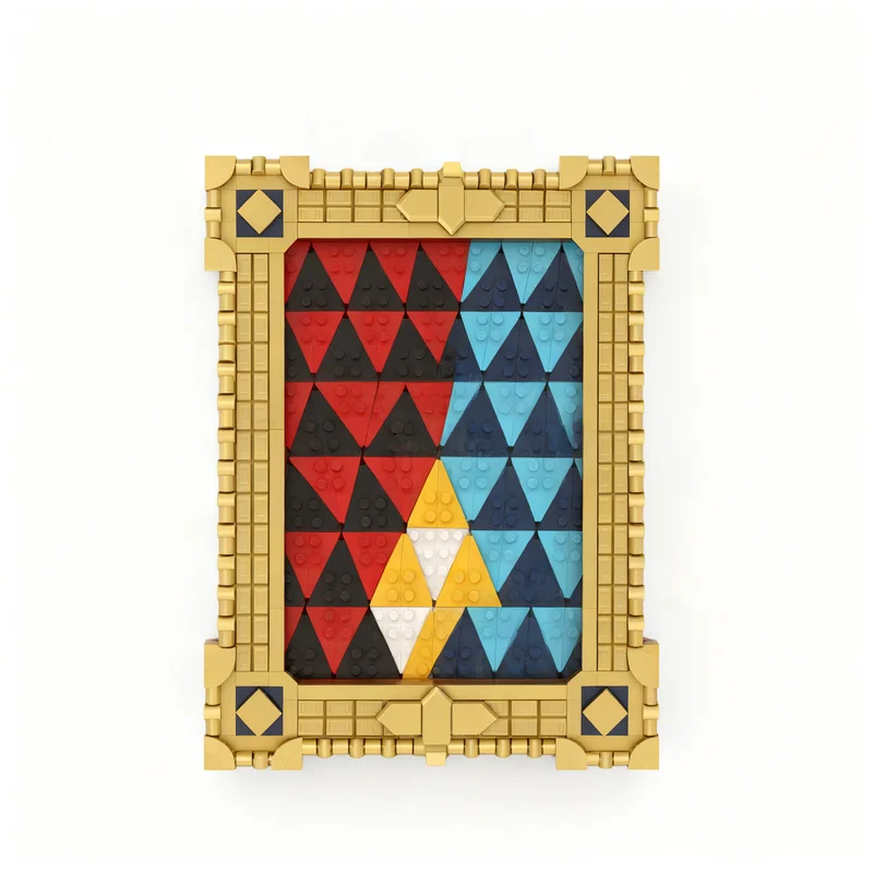 Art Craft Christmas Ideas - 849 деталей MOC Zelda Triforce, модель