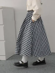 Children Fashion Skirt Clothes Plaid Brown White Costumes For Girls School Outfit 2 3 4 5 6 7 8 9 10 11 12 Year Expansion Skirt