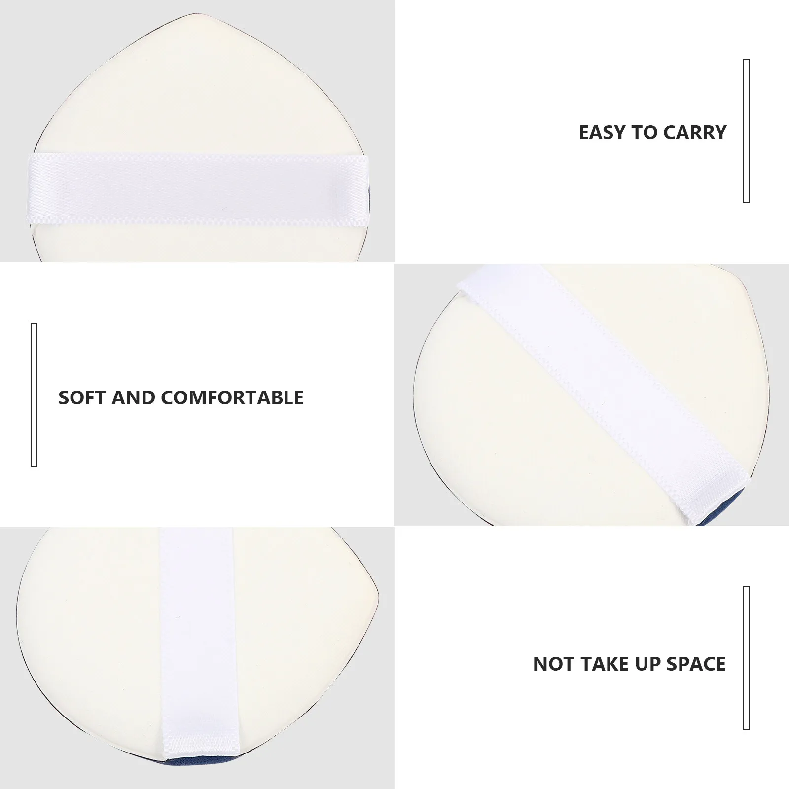 4Pcs Soft Touch Heart-Shaped Powder Puffs for Sensitive Skin – Loose Powder & Foundation Application