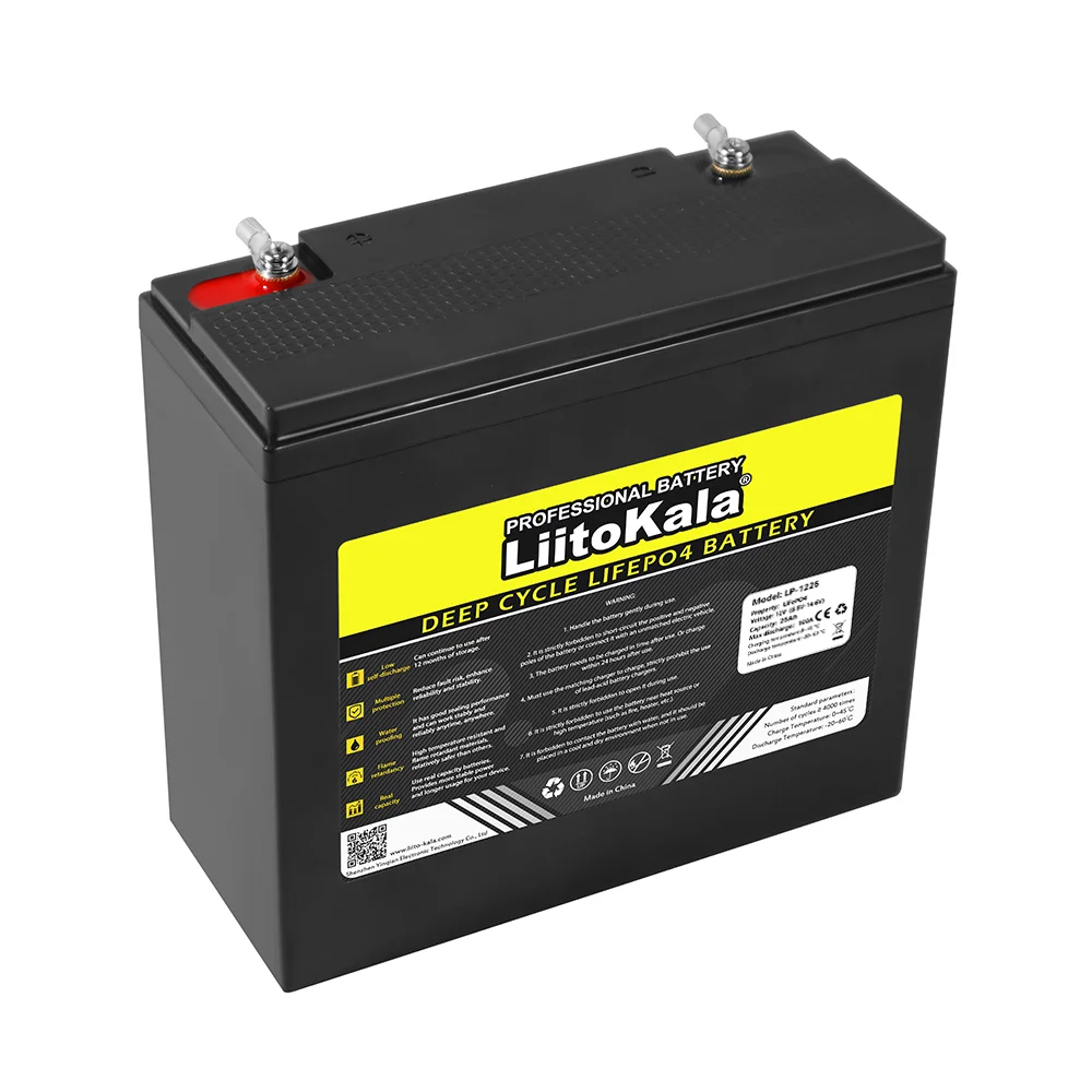 LiitoKala 12.8V 25AH LiFePO4 bateria 12V 4s BMS litowo-żelazowo-fosforanowy specyficzny falownik motocyklowy wiatr słoneczny 14.6v ładowarka