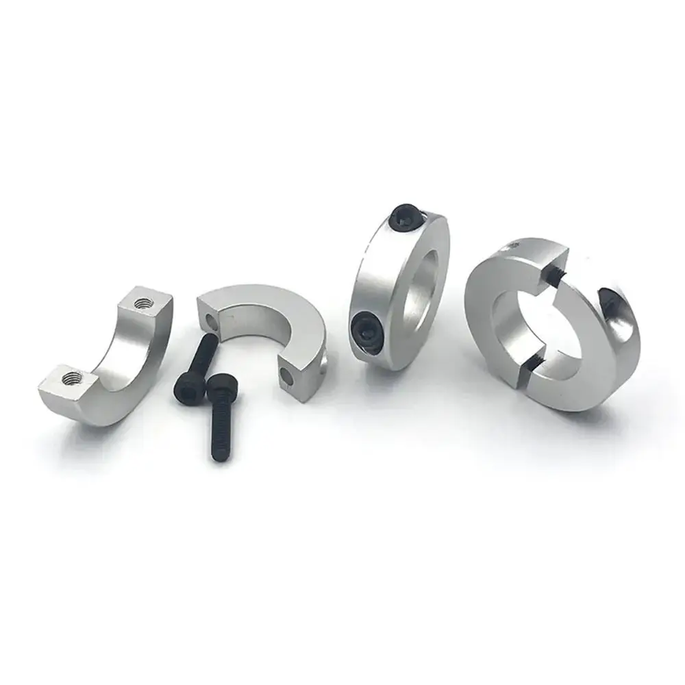 1Pcs Aluminum Alloy Fixed Locking Limit Ring 6-20mm Diameter Double Split Shaft Collar Separate Optical Axis with Screws