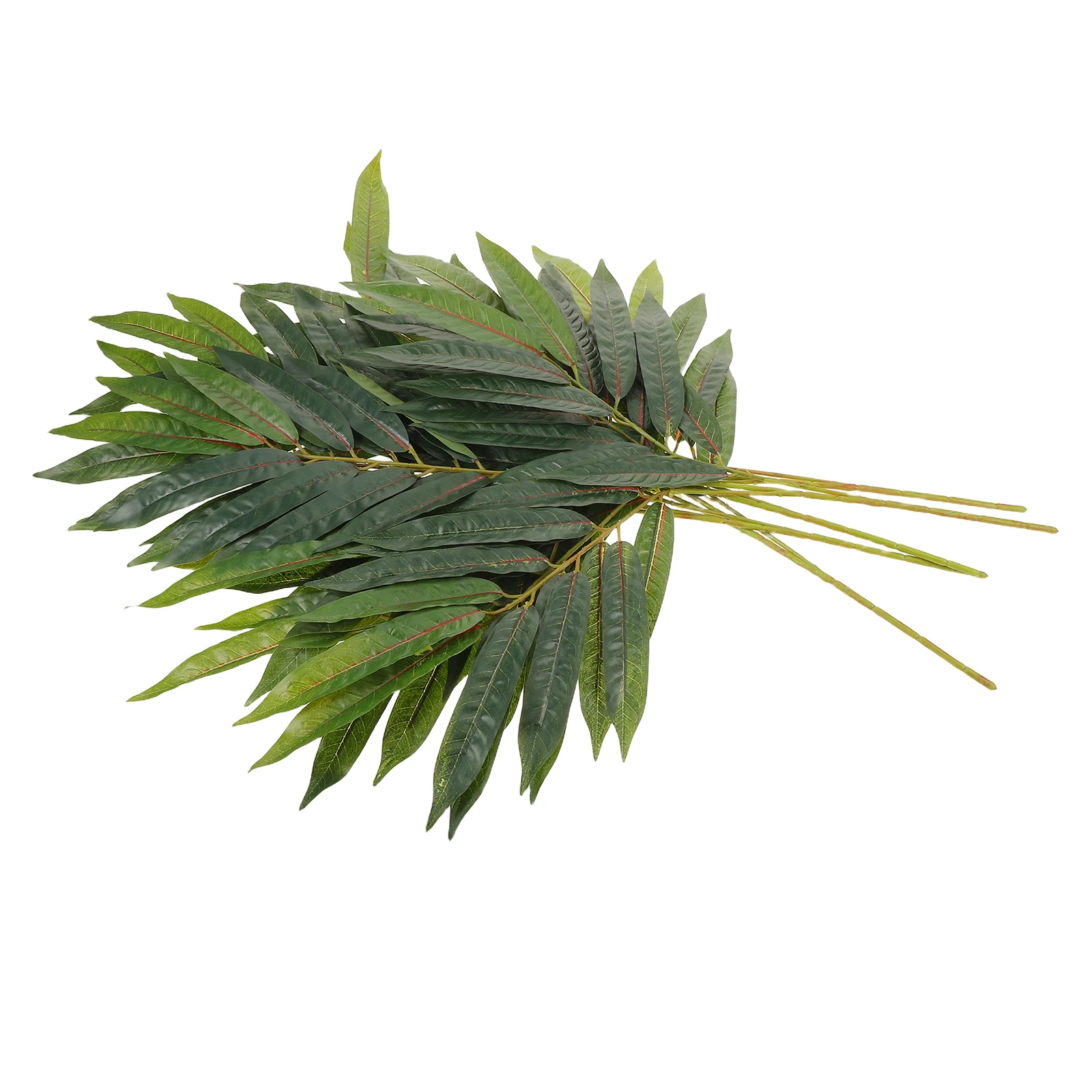 

5pcs Artificial Willow Leaves Faux Stems Realistic Green Vine Twigs Hanging Plants Bulk Foliage Stem For Room Office Decorative