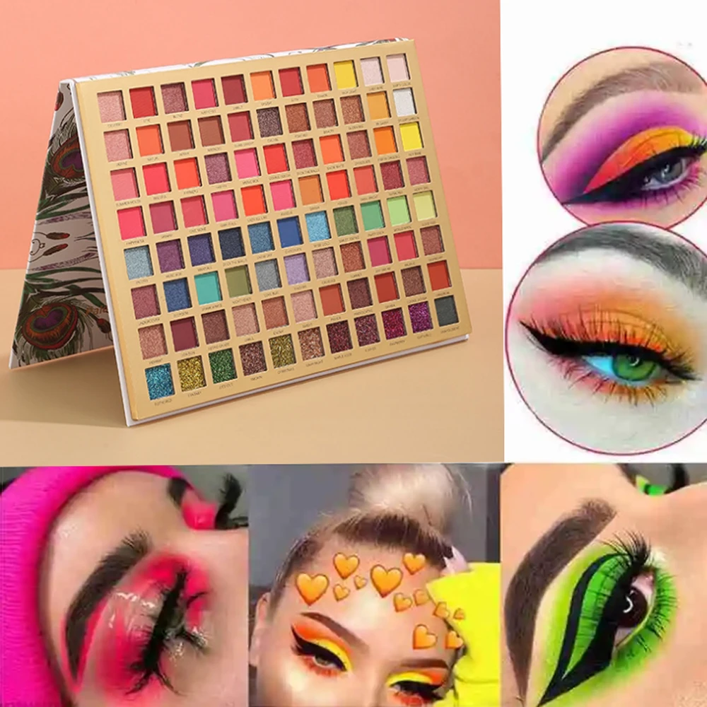 88 Colors Diamond Eyeshadow Palette High Gloss Shimmer Pigmented Eye Shadow Waterproof Cosmetic Eye Makeup Powder