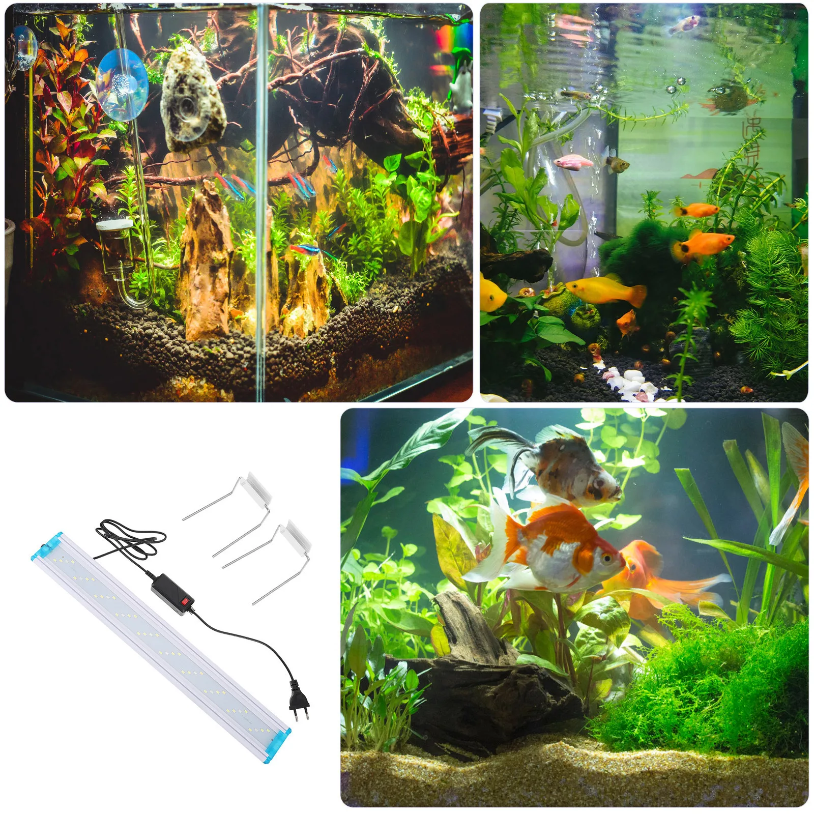 

1Pcs Fish Tank LED Lamp Professional Aquarium Light Ultra-Thin High Brightness Energy Saving Landscape Prop Fish Tank Light