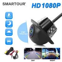 Cámara de Visión Trasera para Auto SMARTOUR, Visión Nocturna, Monitor de Estacionamiento, CCD Impermeable, Lente Ojo de Pez HD de 170 Grados