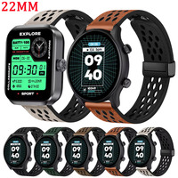 22mm Leather Band For Zeblaze Btalk 3 Plus Magnetic Strap For Zeblaze Beyond 3 Pro GTR GTS 3 Pro/Vibe 7/Vibe 7 Pro Wristband